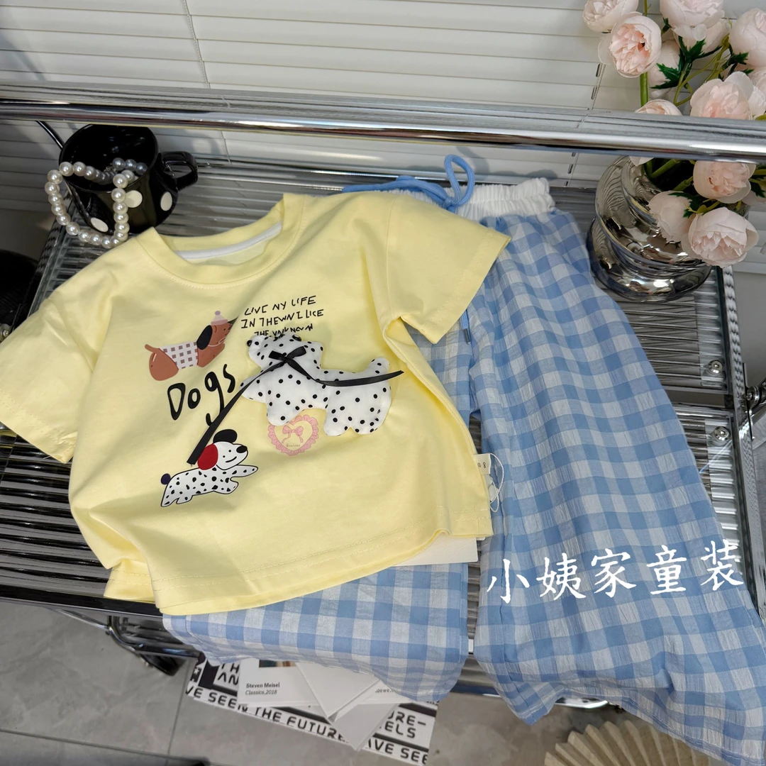 儿童立体卡通纯棉短袖2025新款夏季韩版外出T恤宝宝洋气短袖婴儿