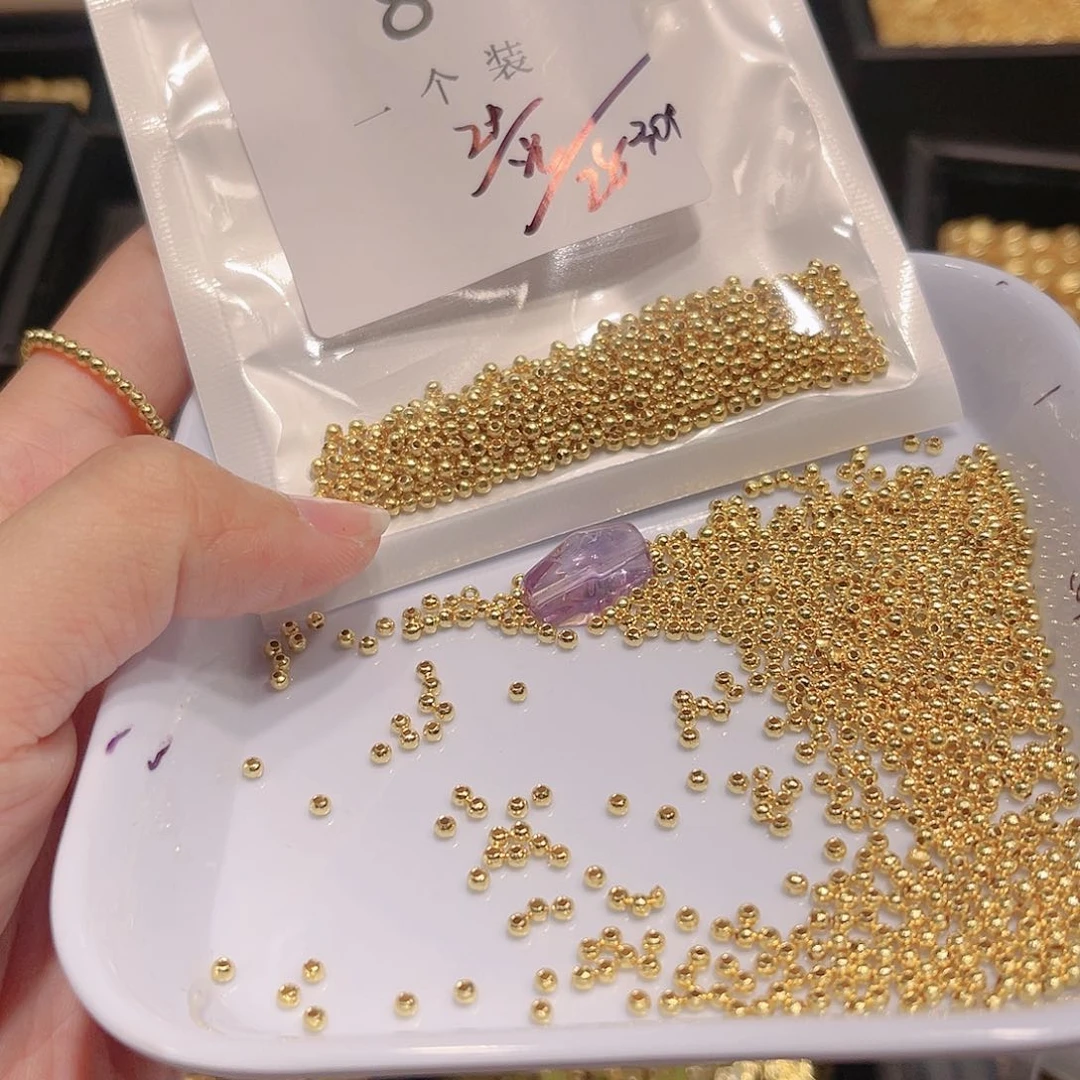 水晶珠宝半成品银S925镀金镶嵌8