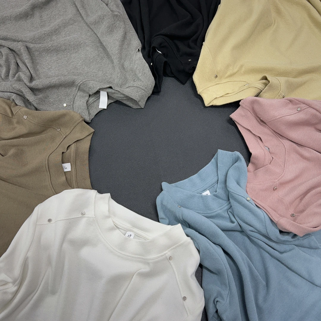 WSN5168（聚水潭）常规款圆领T恤打底衫简约套头女士短袖