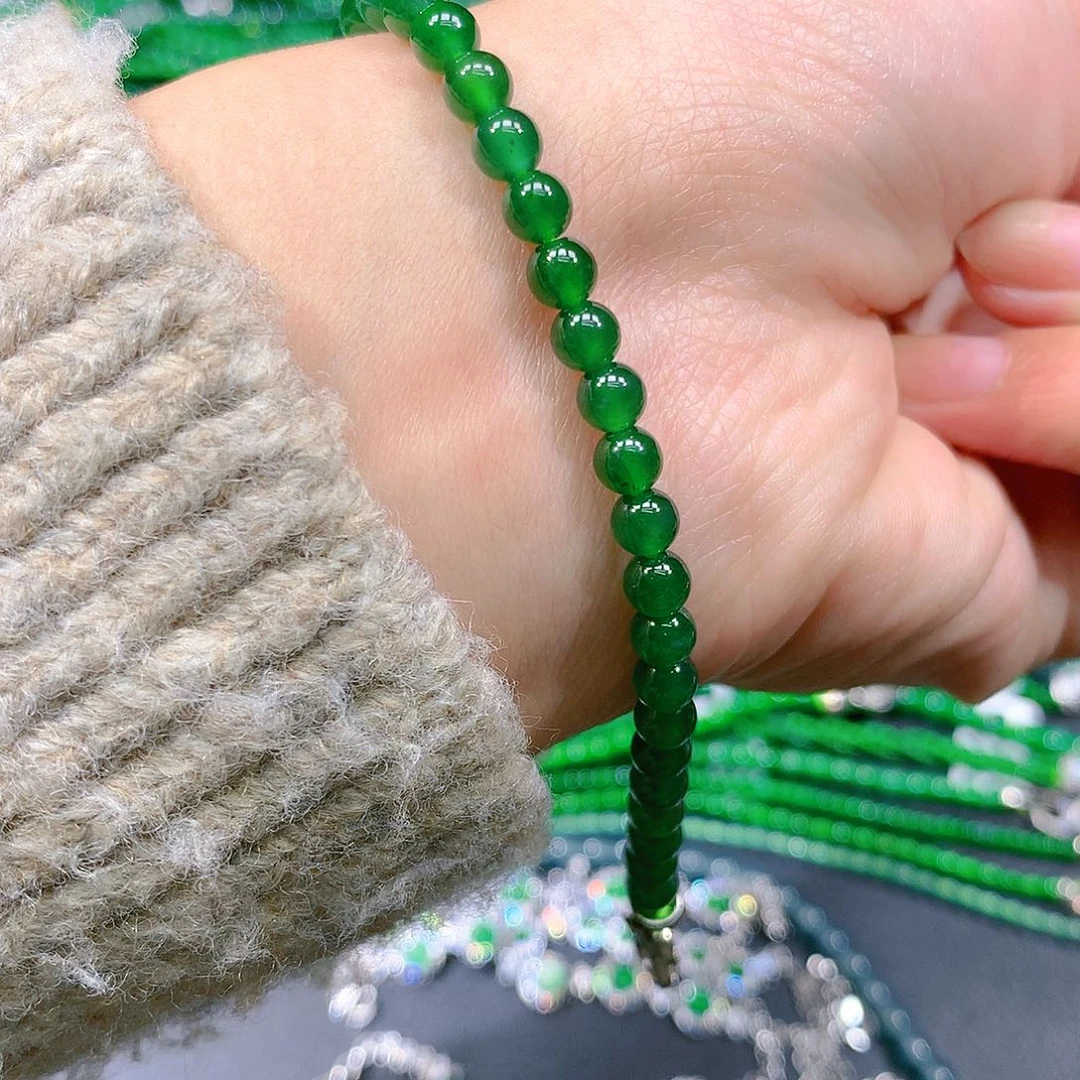 翡翠手串未镶嵌天然翡翠