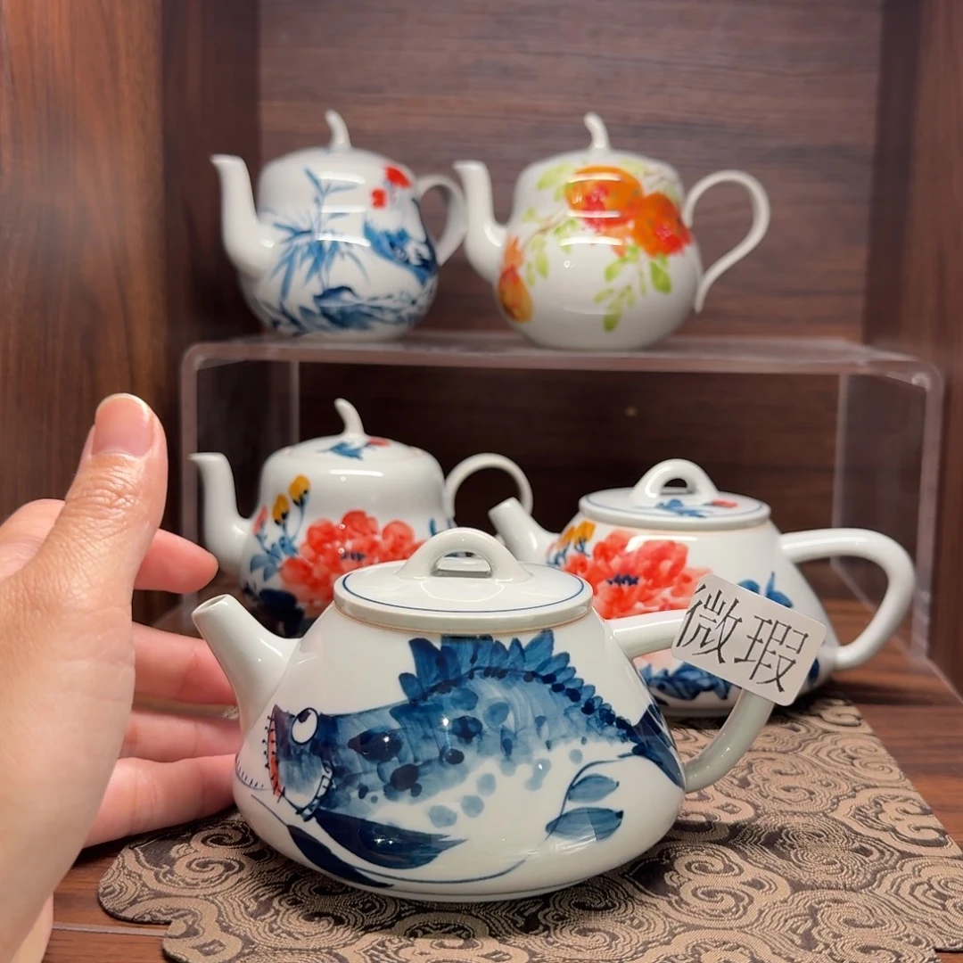 釉下彩纯手绘微瑕