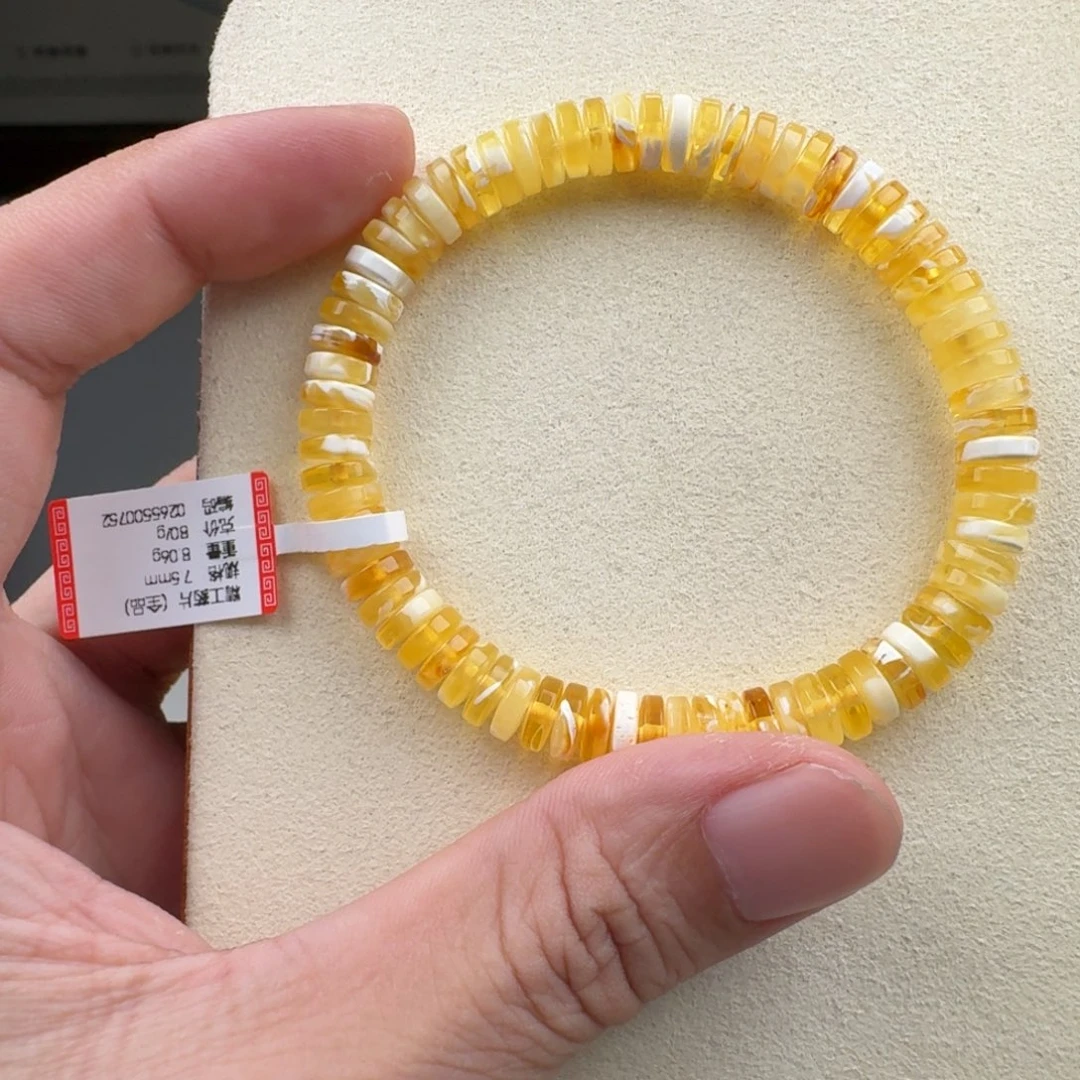 琥珀未镶嵌手链蜜蜡手串