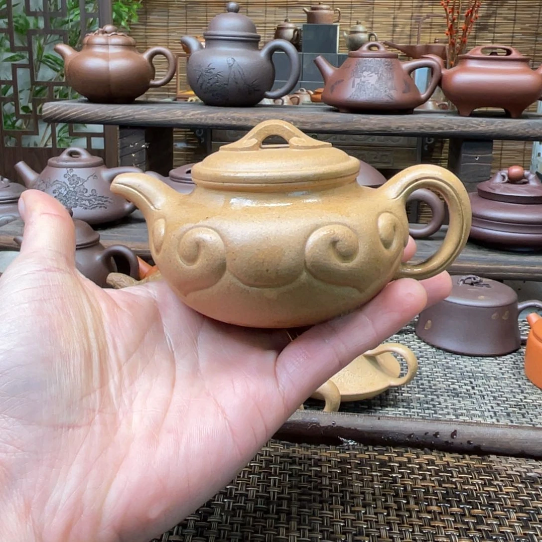 紫砂茶壶宜兴原矿紫砂手工制160