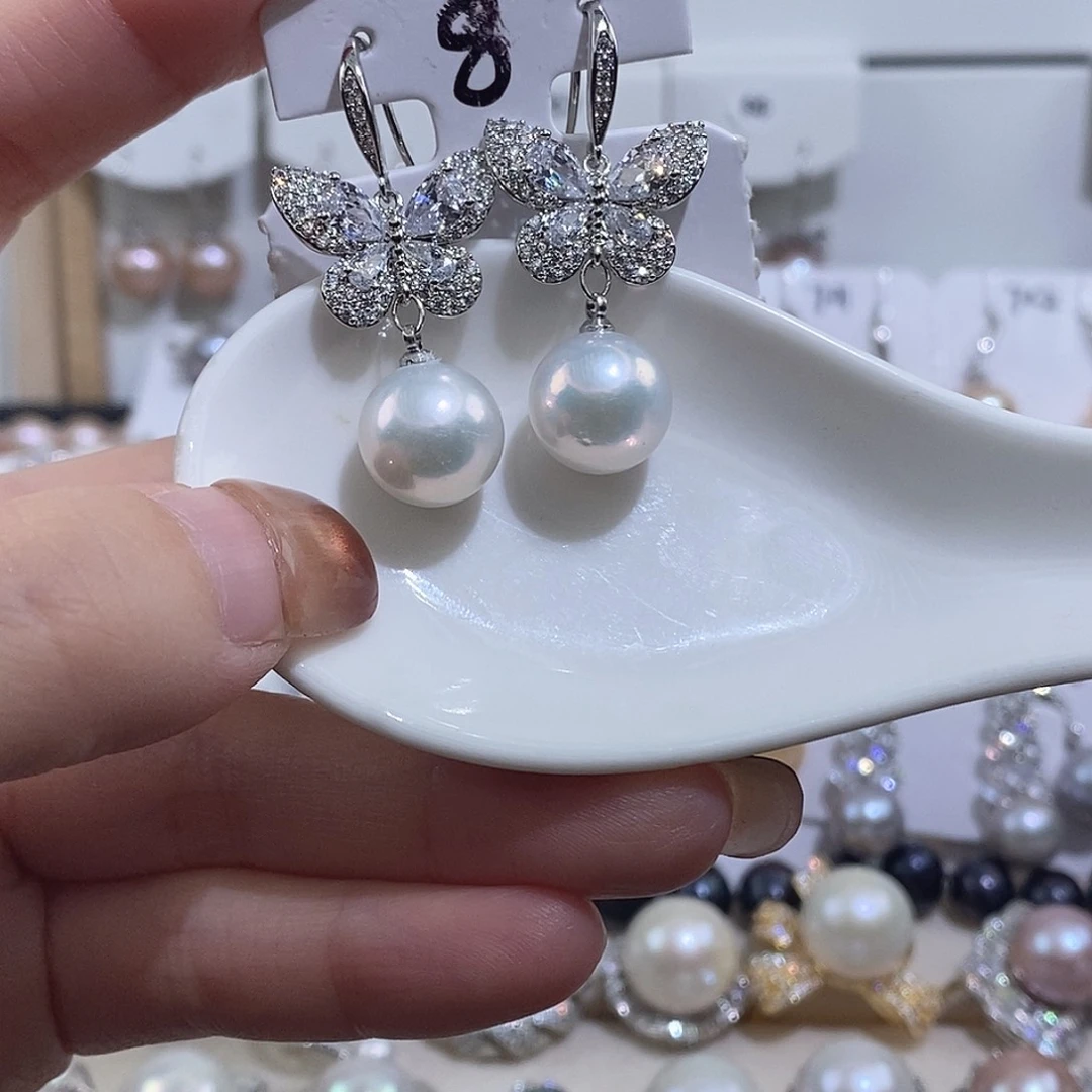 未镶嵌淡水珍珠耳饰w11.5