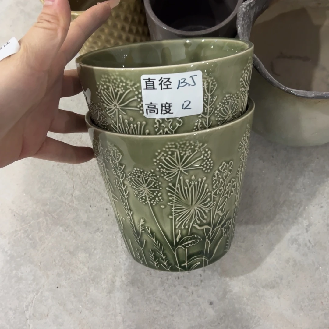 有孔陶瓷花盆，满10米包邮发货