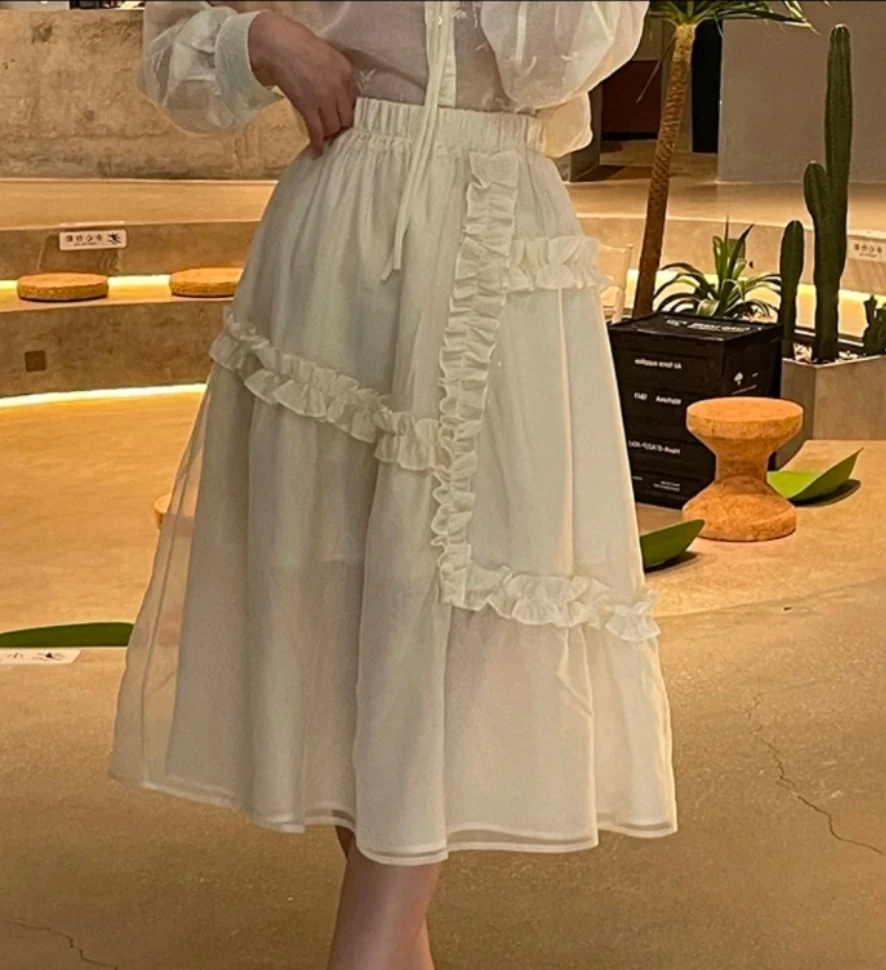 2118梨形身材半身裙胖mm显瘦半裙小个子伞裙女