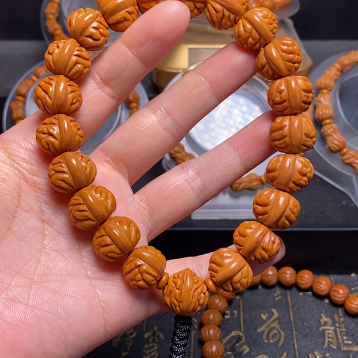 手串桃核凤羽金蟾手持15