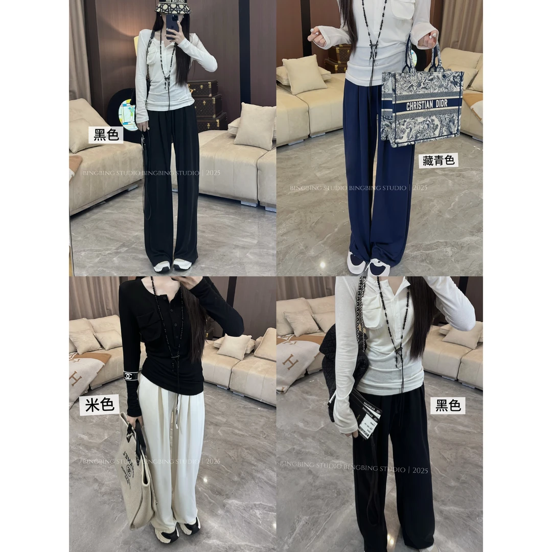 冰冰「素颜天菜」夏季时尚气质百搭洋气减龄潮流休闲裤BBC5XXK1467