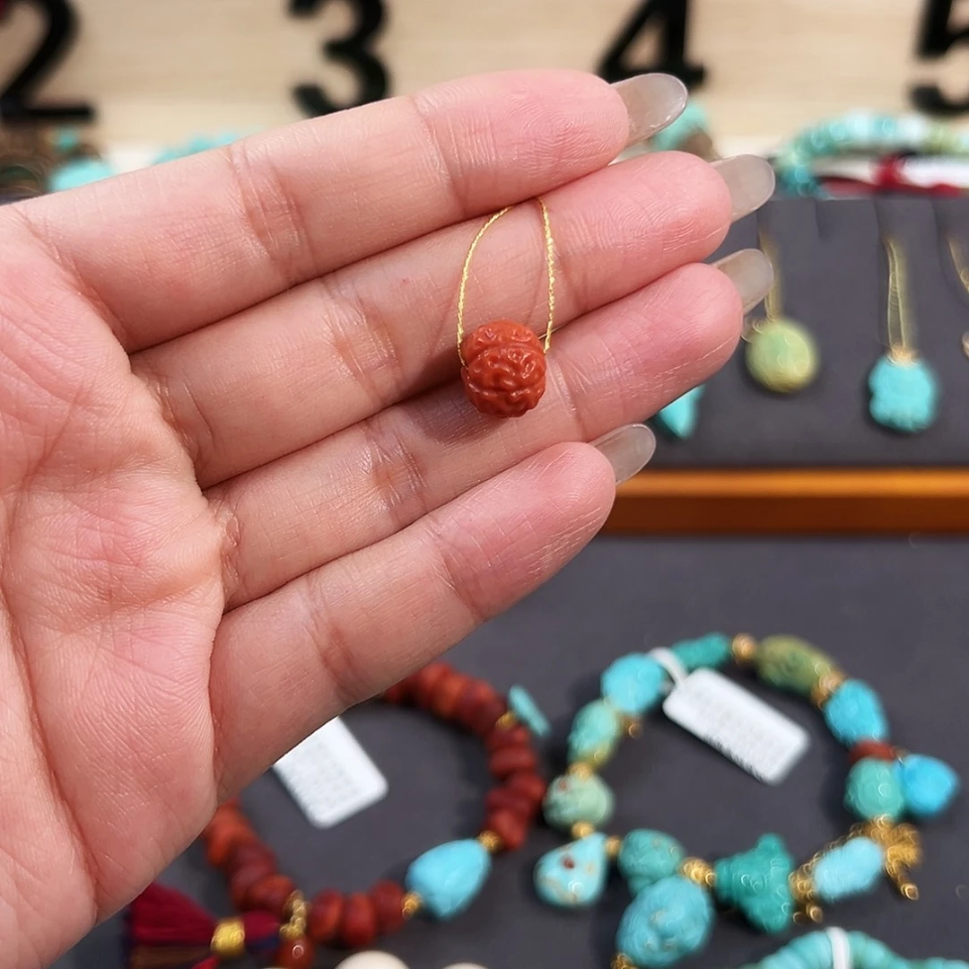 南红玛瑙未镶嵌把件南红核桃珠配饰