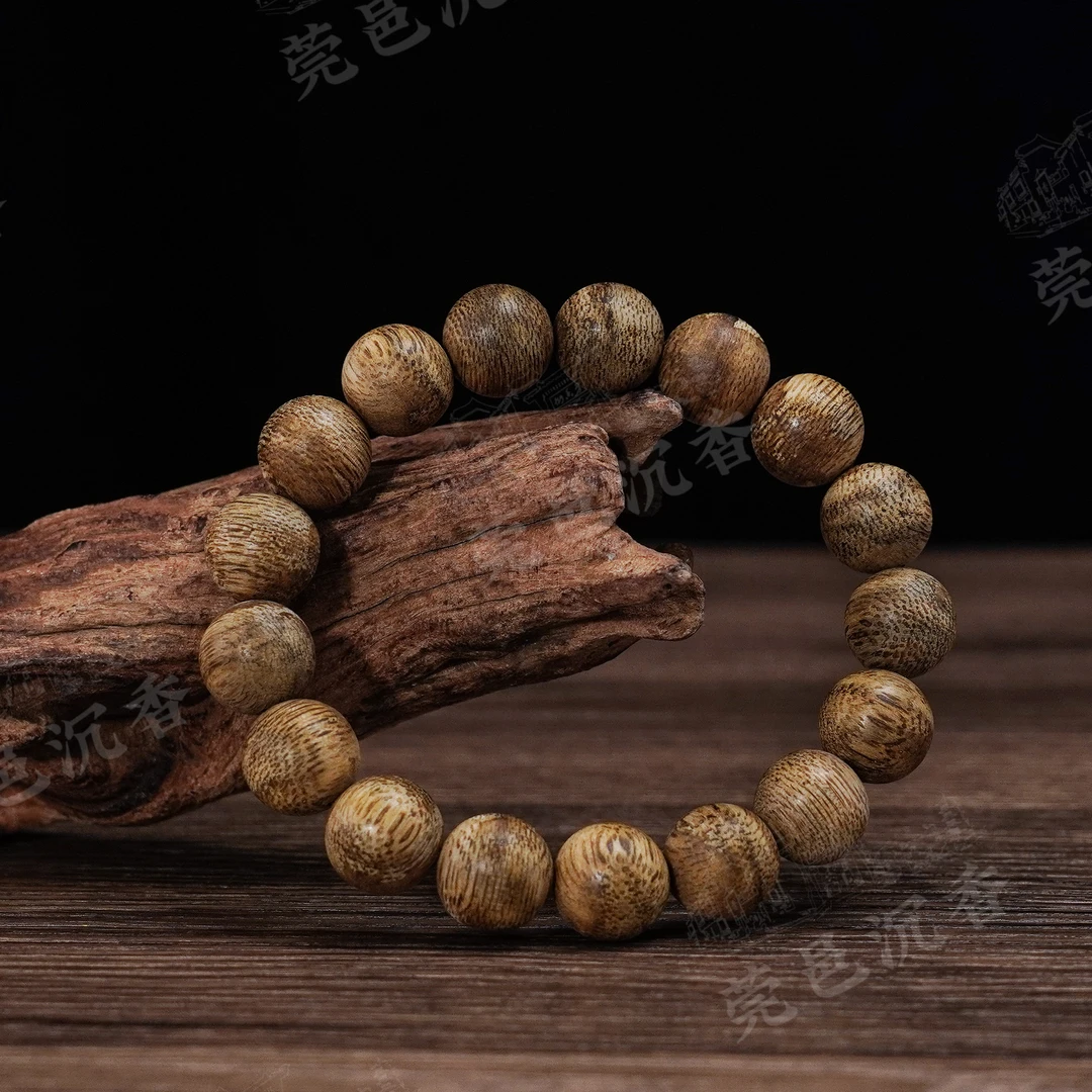 (刘主任推荐)【野生优选】野生文莱12mm沉香单圈手串YLWL003