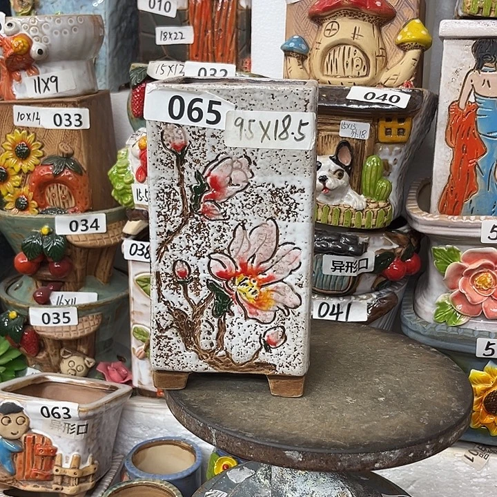 粗陶材质多肉花盆