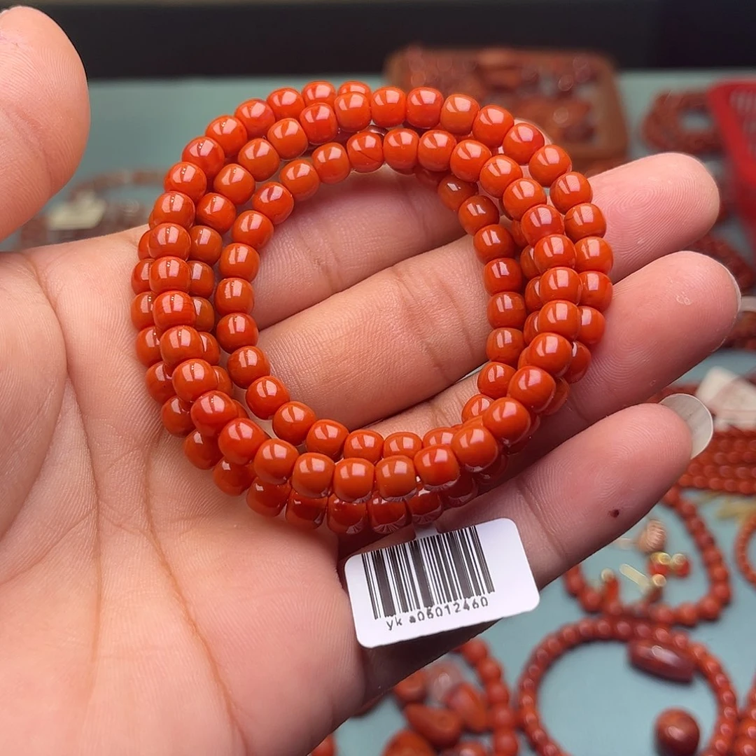 勿***我南红玛瑙未镶嵌手链精工老型卡6