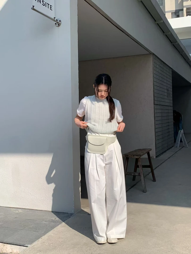 weare@22197 韩系简约百搭时尚显瘦阔腿裤 3-31