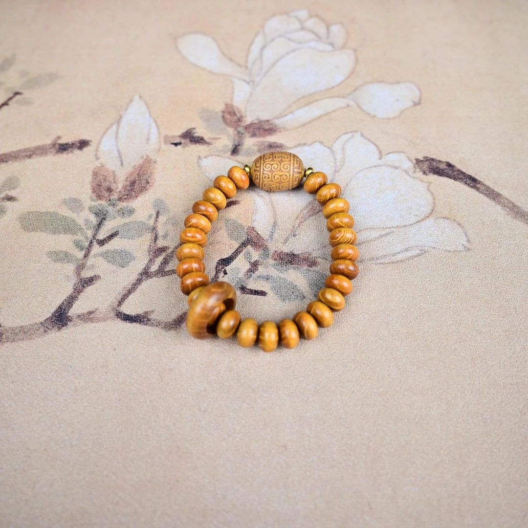 精品黄金檀算盘珠手串QW196