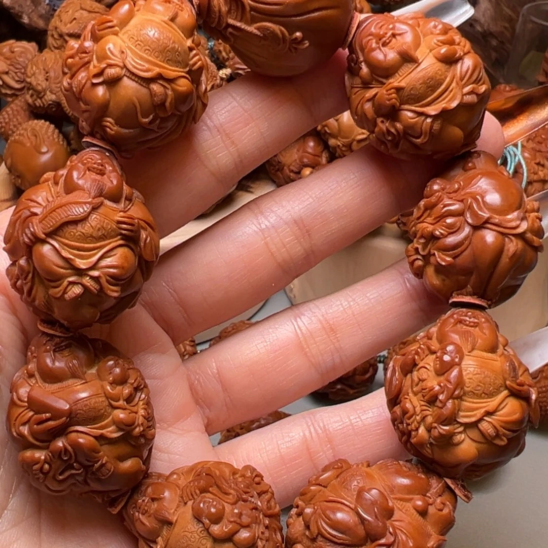 橄榄核手串/手链2.35瑞兽童子财神