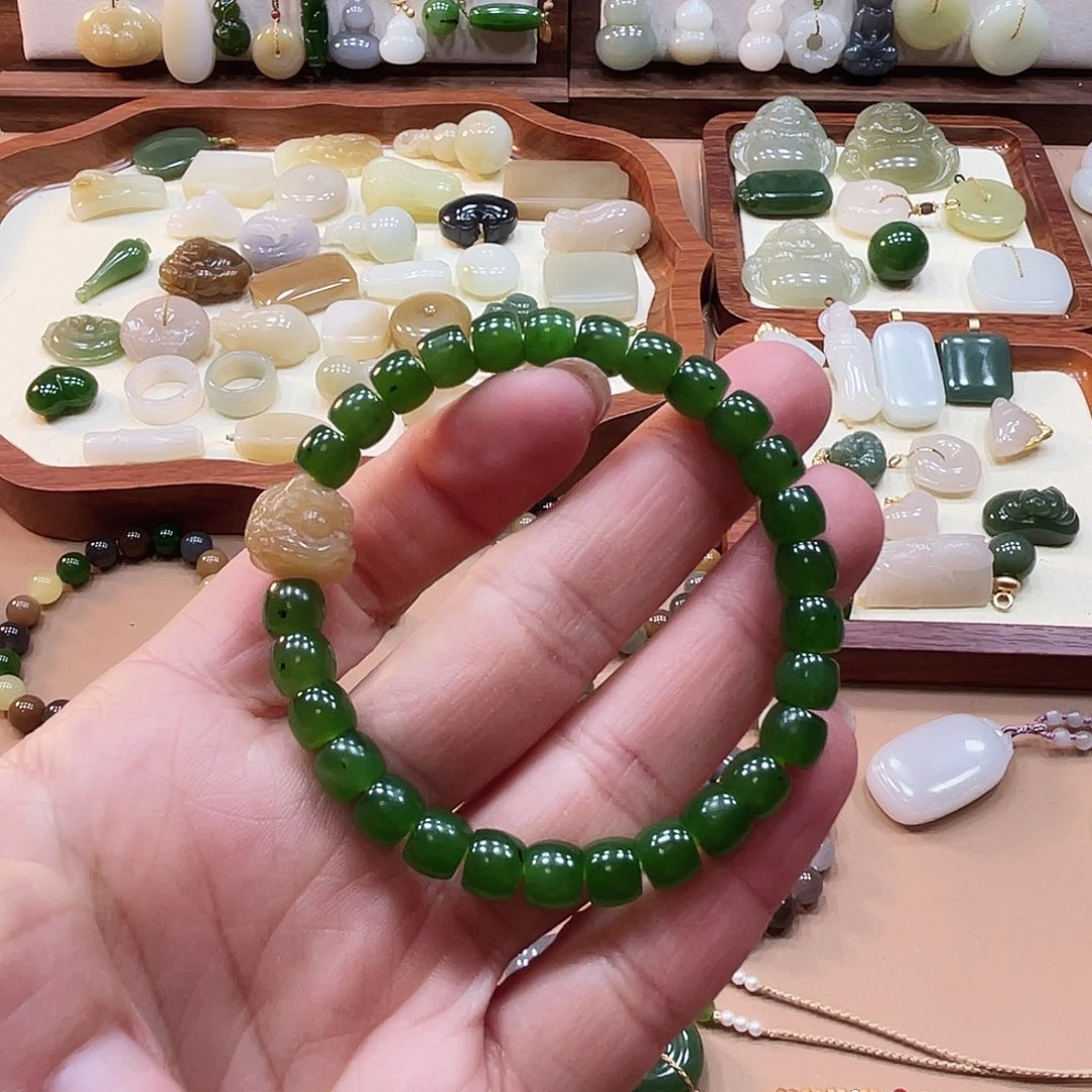 和田玉未镶嵌手链