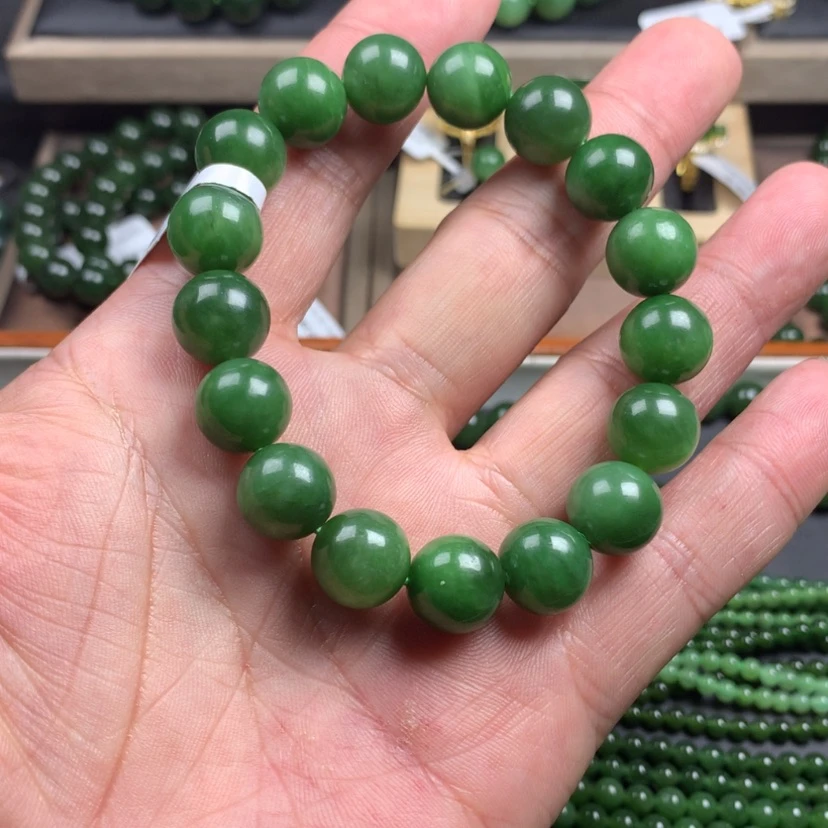 【闪购商品】和田玉（碧玉）手链未镶嵌普*度12