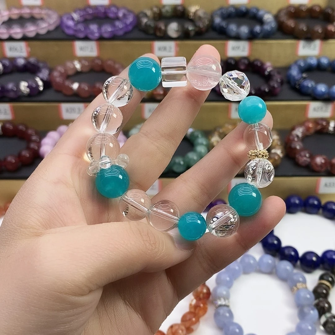 手链未镶嵌水晶白天河石