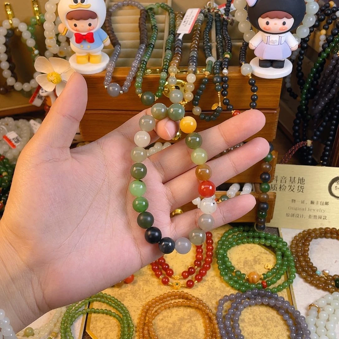 和田玉单圈手串未镶嵌