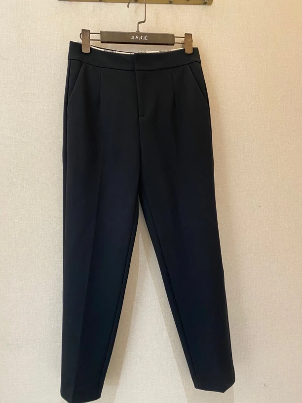 25171114柚盐显瘦九分修身小脚裤