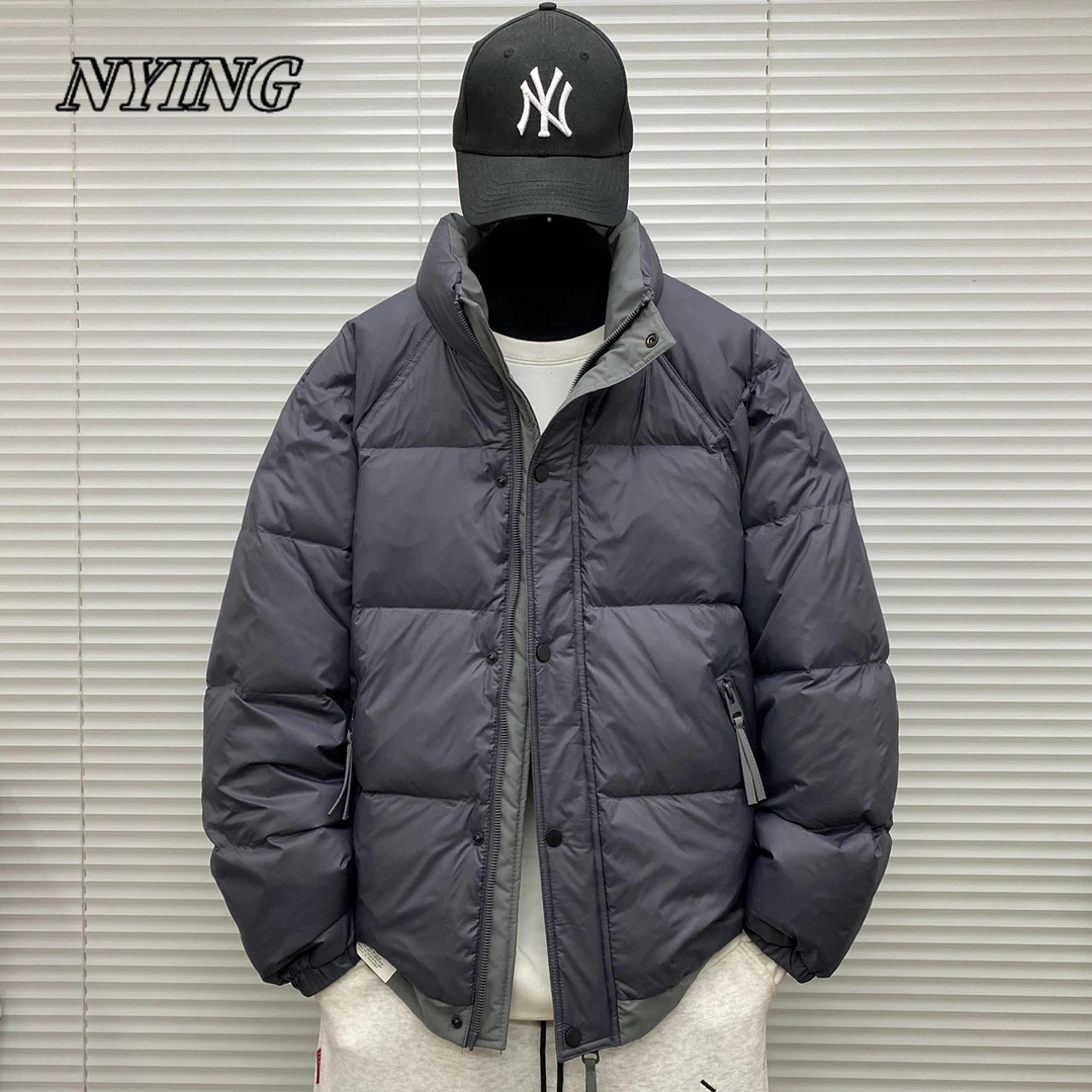 NYING日系休闲薄款立领棉服男士冬季装大码青少年保暖外套潮