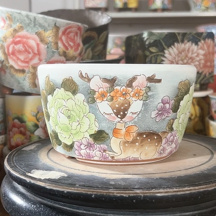 景德镇市昌江区手绘花盆满38包邮