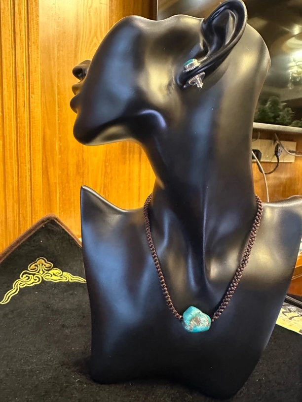 非金属棉绳项链 绿色项链11复古手工