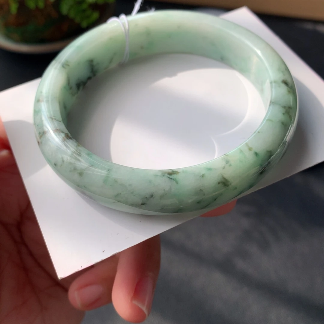 翡翠未镶嵌手镯18号58-13.2-8.1