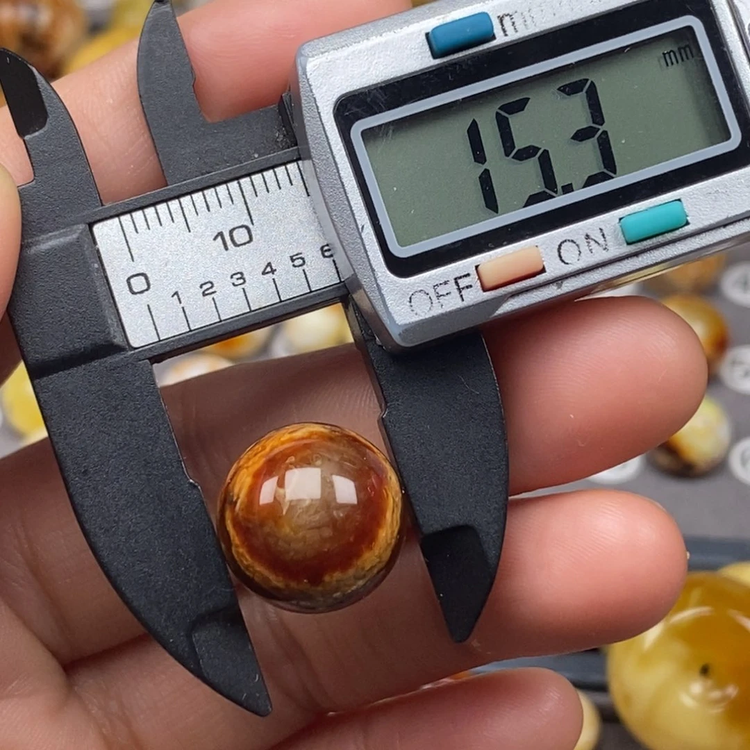 未镶嵌琥珀戒指圆珠