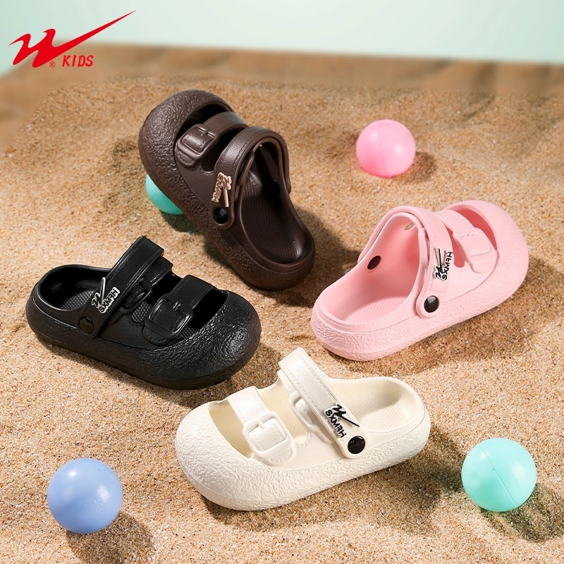 双星童鞋夏季儿童百搭洞洞鞋2025新款防滑厚底男女童拖鞋