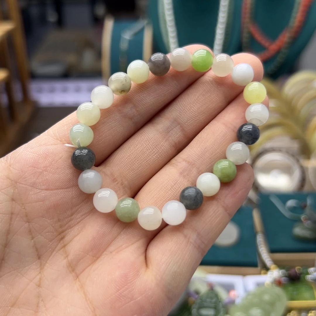 手串未镶嵌和田玉多宝卡8