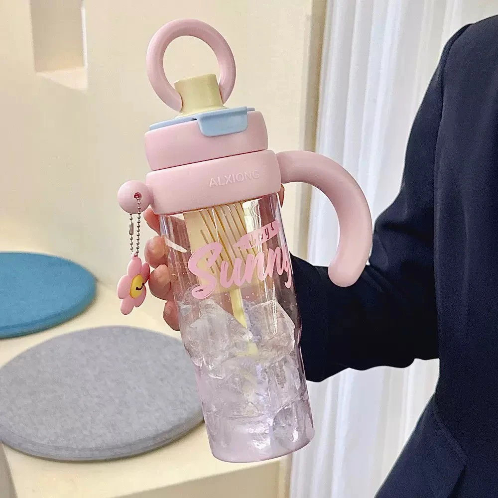 2025大容量男女水杯网红高颜值冰霸杯吸管双饮泡茶杯便携防摔杯子