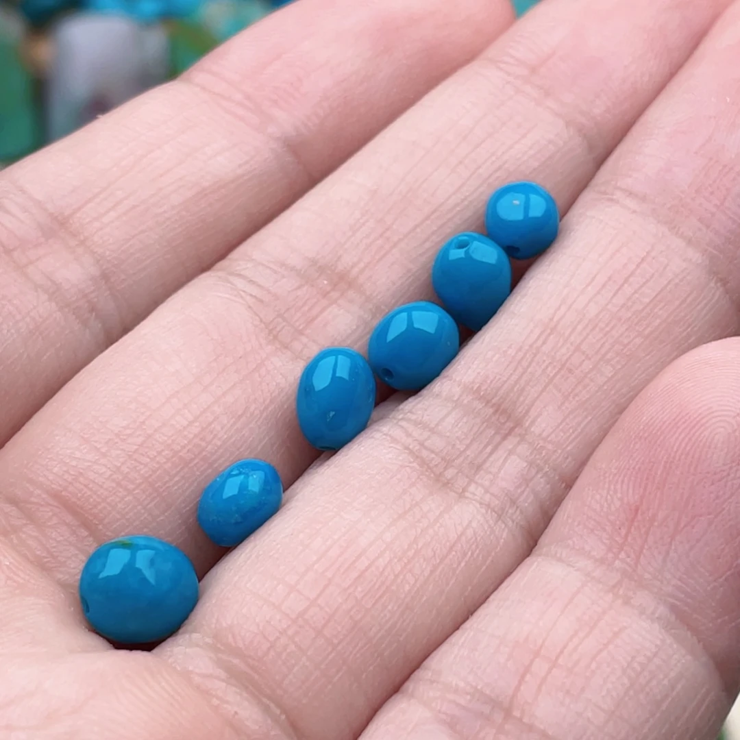 绿松石未镶嵌珠宝奇石5-7mm