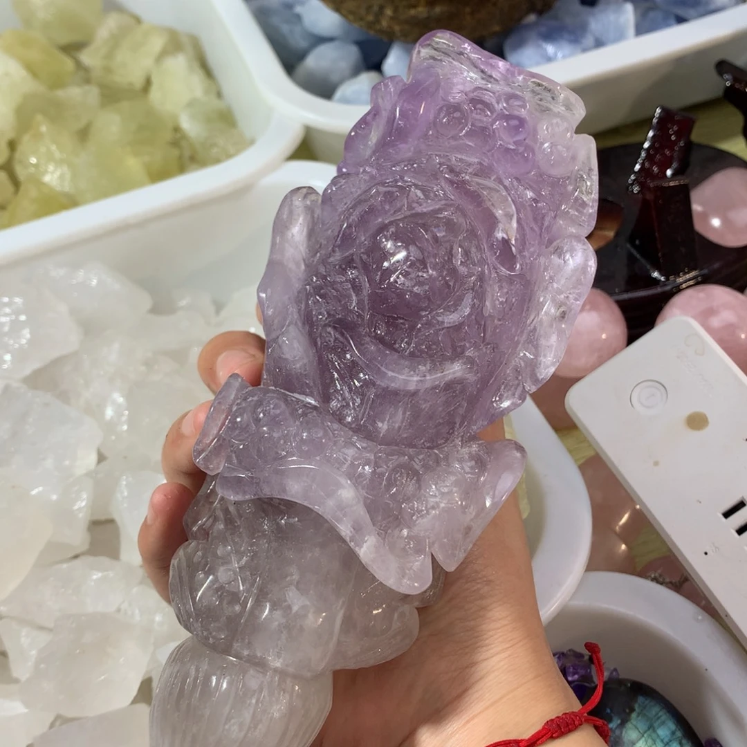 O***人紫晶珠宝半成品未镶嵌天然