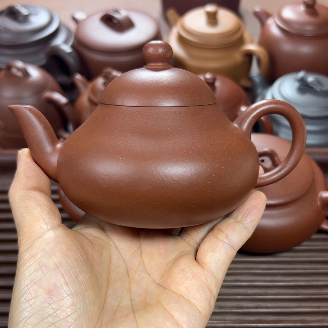 紫砂茶壶红皮龙 梨形 230cc