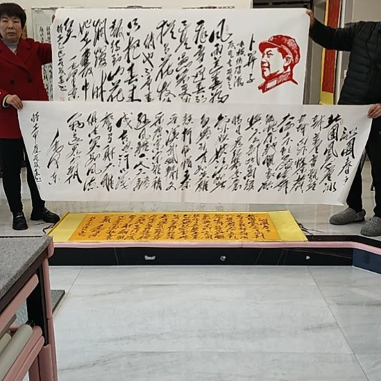 书法咏梅＋沁园春雪手写