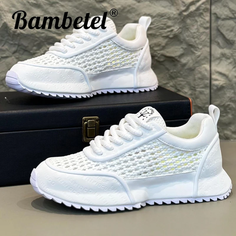 Bambetel时尚休闲鞋男鞋男鞋2025新款夏季透气运动休闲鞋镂空网面