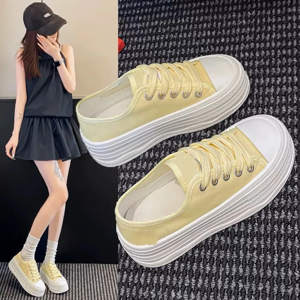 夏季新款加大加肥8809薄款厚底增高百搭时尚休闲透气小白鞋
