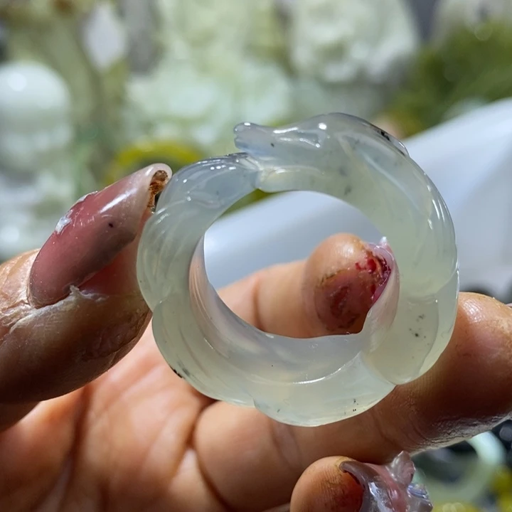 岫玉未镶嵌岫玉戒指