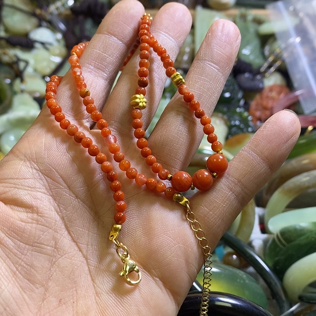 南红玛瑙未镶嵌颈饰