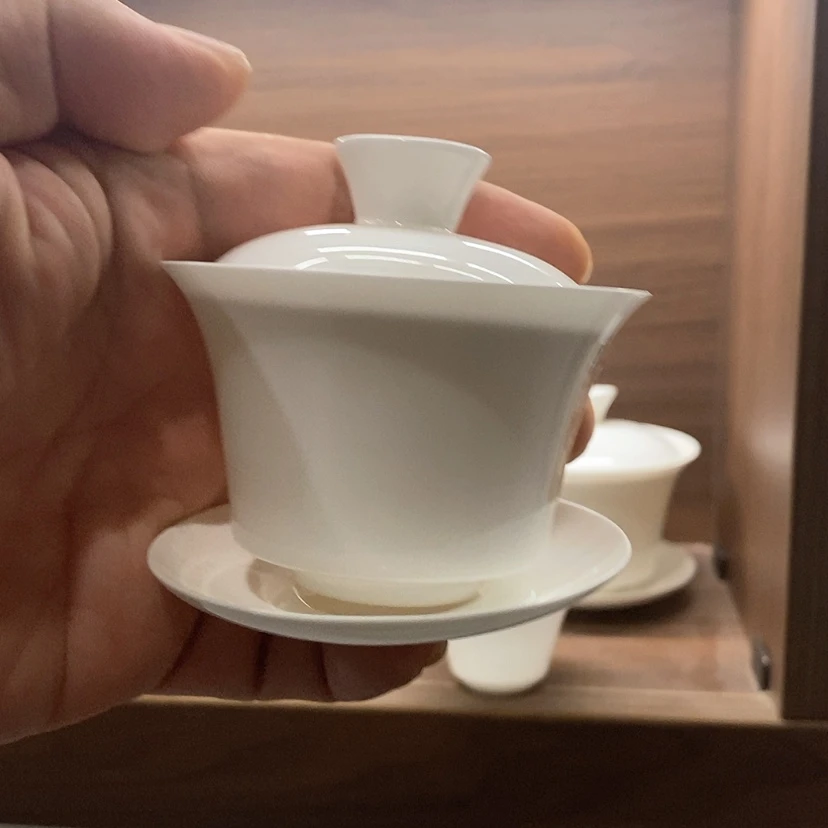 【闪购商品】骨瓷2.8寸马蹄盖碗安排四个马蹄杯子