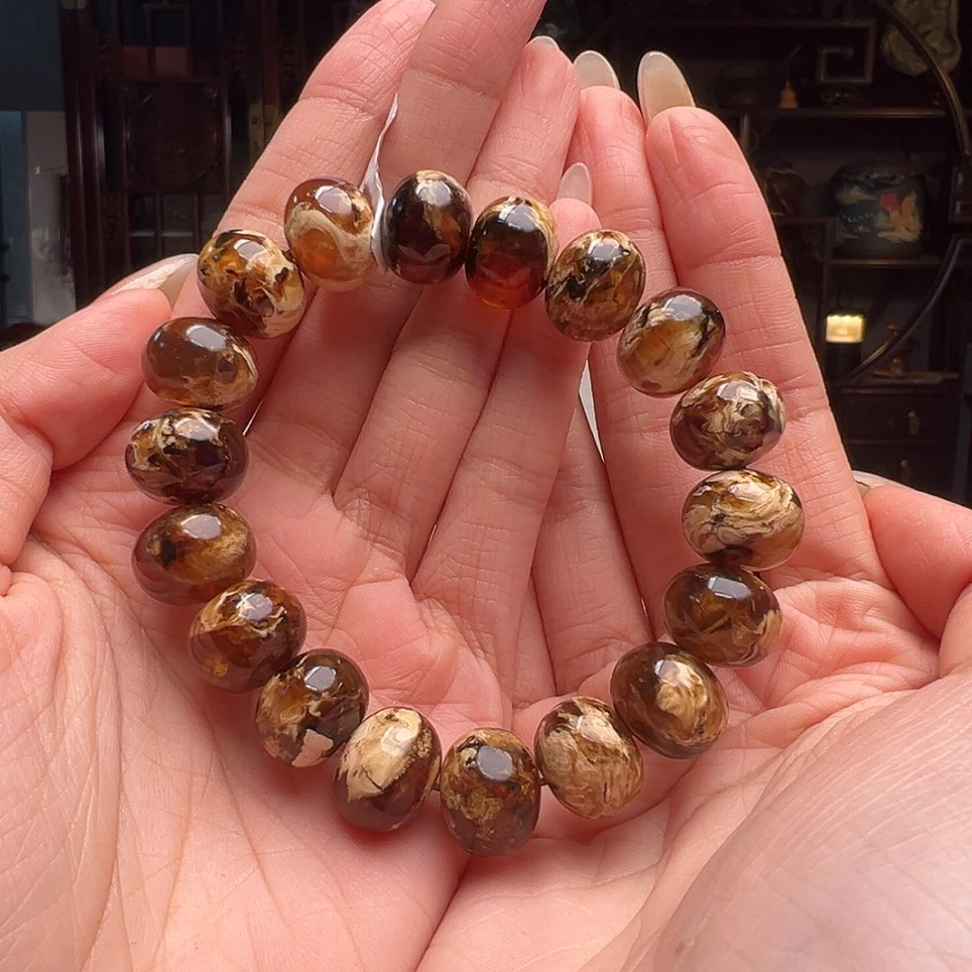 琥珀裸石未镶嵌逍**爸抚顺琥珀10055。14mm