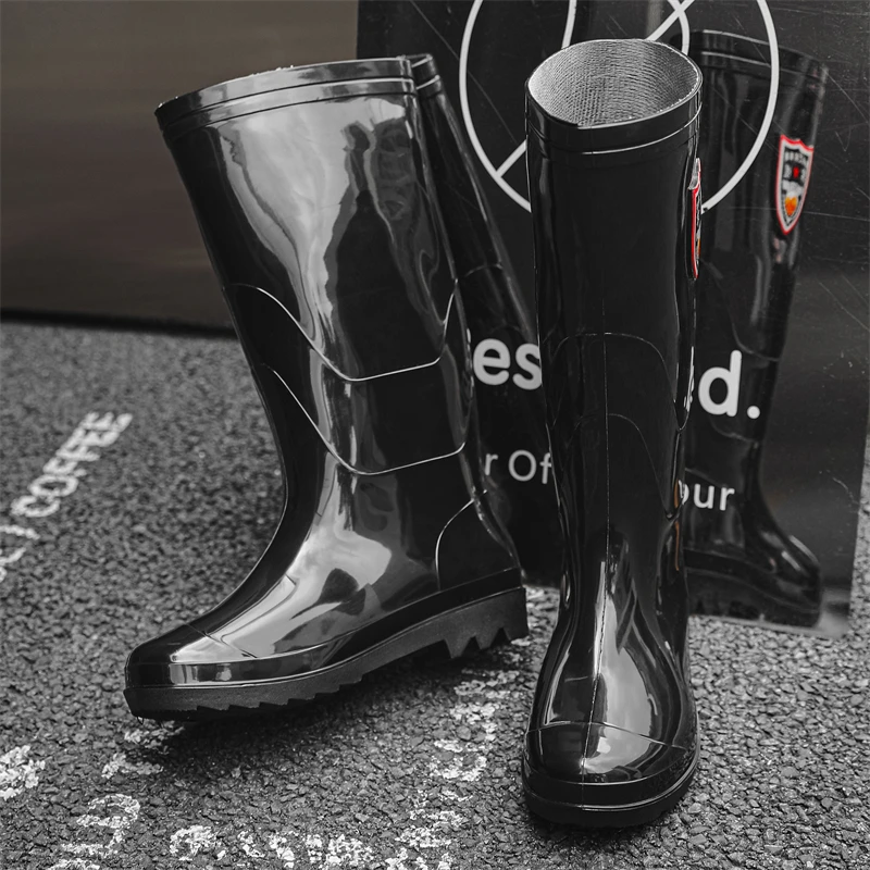 男士雨鞋劳保高筒防水厨房耐酸碱耐磨低帮雨靴水鞋工作胶鞋防水鞋