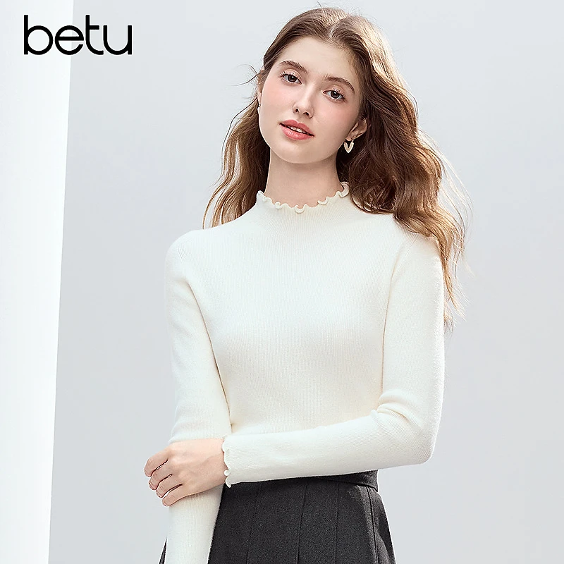 【达人专属】Betu/百图新款时尚百搭显瘦保暖毛衣2510X01