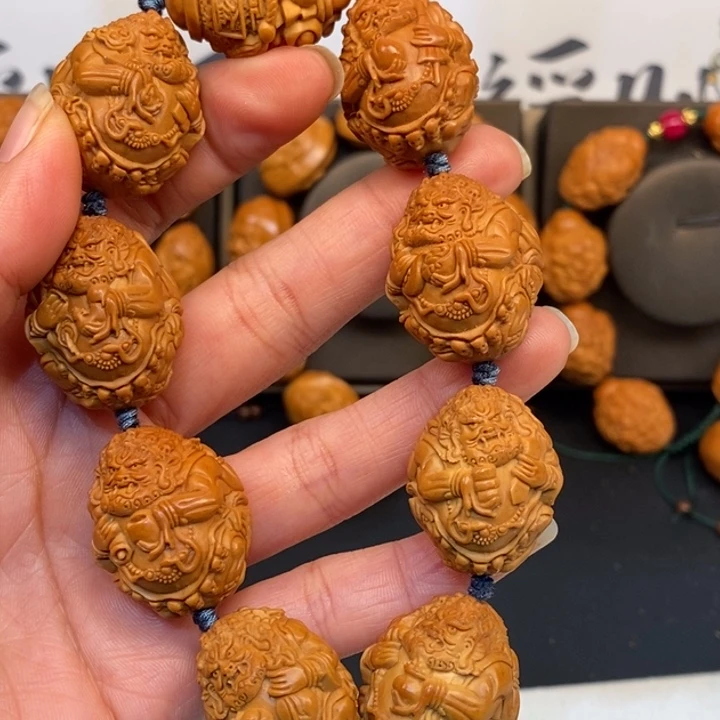 橄榄核手串/手链橄榄核雕财神