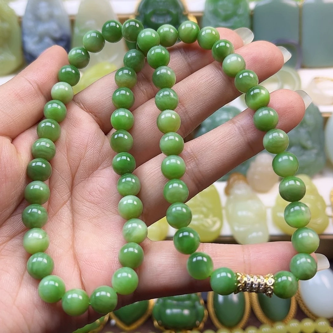 和田玉未镶嵌项链卡8黑羊洞福利