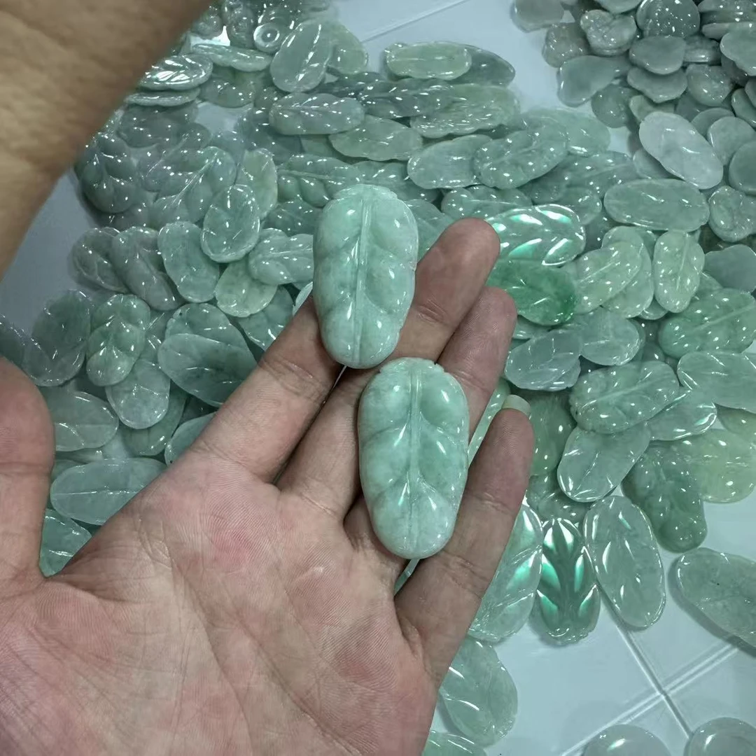 天然A货翡翠树叶吊坠-d277-多样性发一