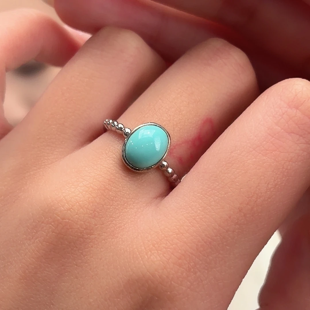 绿松石银S925镶嵌颈饰