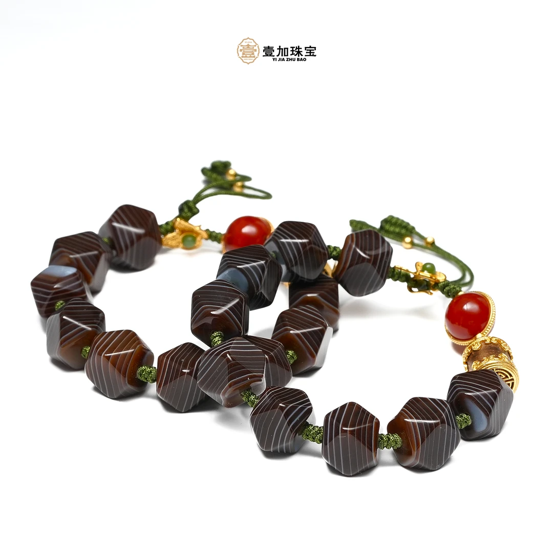 壹加师姐｜手工设计药师玛瑙多宝手串多样性发一0437w