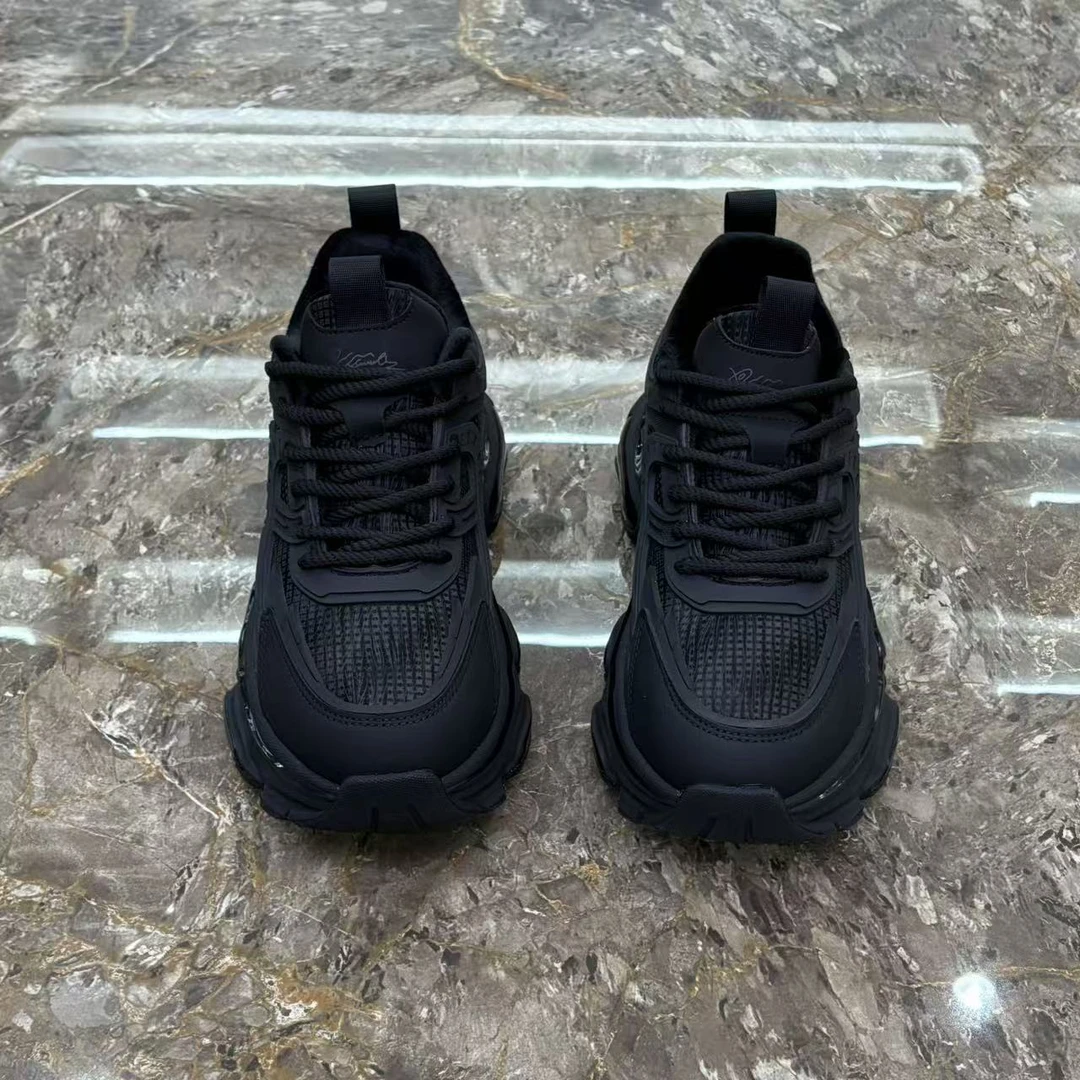 9325【有单有棉】秋冬加绒加厚时尚百搭休闲运动老爹鞋男鞋